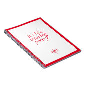 シックレッドファッションスタイリストインフルエン ノートブック (右側)