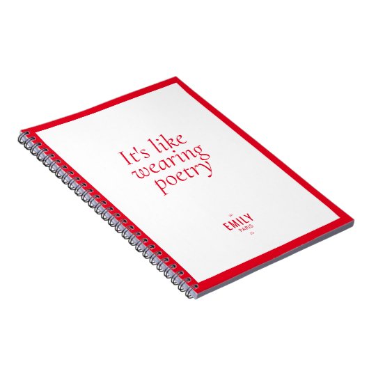 シックレッドファッションスタイリストインフルエン ノートブック (右側)