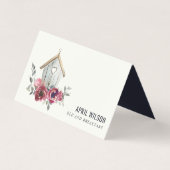 シックレッドローズフローラウッドホームステイベッドブレックファースト 名刺 (正面)