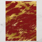 シックレッド金ゴールドフェイクマーブルスクラップブック紙 (裏面)