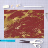 シックレッド金ゴールドフェイク大理石 薄葉紙 (クラフト)