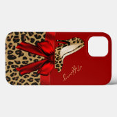 シックレッド&ジャガープリントサムスンギャラクシーノート4ケース Case-Mate iPhoneケース (裏面 (横))