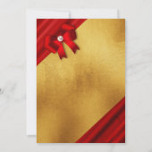 シックレッド&金ゴールドキンセニェラパーティの招待状 招待状 (裏面)