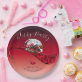 シックレディースハットダービーパーティー ペーパープレート (パーティー)