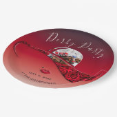 シックレディースハットダービーパーティー ペーパープレート (アングル)