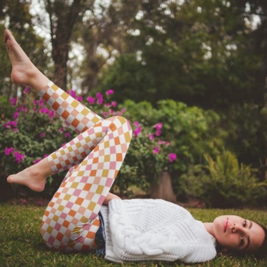 シックレトロアーバンチェッカーボードレギンス レギンス