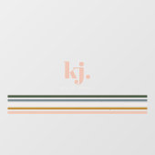 シックレトロストライプズモノグラム ウィンドウサイン (シート)