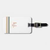 シックレトロストライプズモノグラム ラゲッジタグ (正面横)