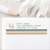 シックレトロストライプズモノグラム ラベル (インサイチュ)