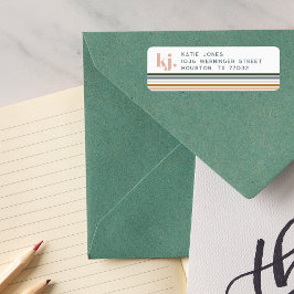 シックレトロストライプズモノグラム ラベル