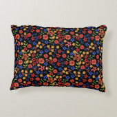 シックレトロフローラカスタムプリントアクセント枕 アクセントクッション (裏面)