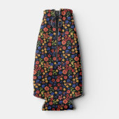 シックレトロフローラカスタムプリントクールボトル ボトルクーラー (裏面)