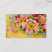 シックレトロフローラデザイン美しいサロン 名刺 (裏面)