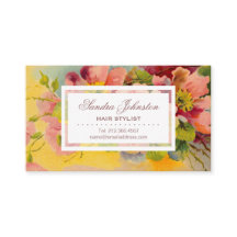 シックレトロフローラデザイン美しいサロン