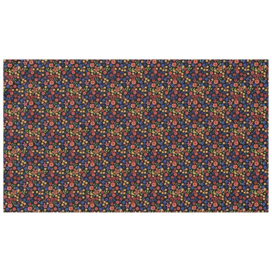 シックレトロフローラプリントカスタムテーブルクロス テーブルクロス (正面(横))