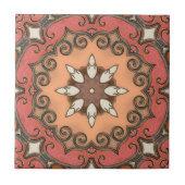 シックレトロフローラ地中海の幾何タイル タイル (正面)