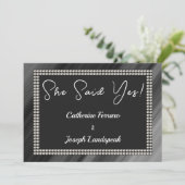 シックレトロブラック&ホワイトパール セーブザデート (スタンド正面)