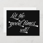 シックレトロヴィンテージタイポグラフィベマイグロムスマン 招待状 (正面/裏面)