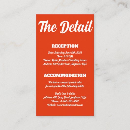 シックレトロ結婚の詳細エンクロージャカード エンクロージャーカード (正面)