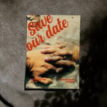 シックレトロ90の写真Save the Date招待状