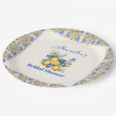 シックレモンサマー地中海のブライダルシャワー ペーパープレート (アングル)