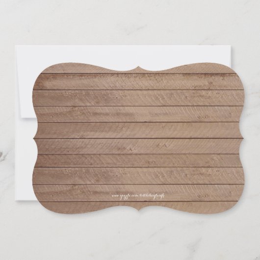 シックレースメイスンジャー&ウッドブライダルシャワー招待状 招待状 (裏面)