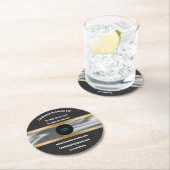 シックロゴ&金ゴールドブラックスエード振興事業 ラウンドペーパーコースター (インサイチュ)