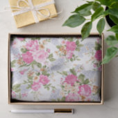 シックロマンティックピンクバラズボタニカルフローラ 薄葉紙 (ギフト)