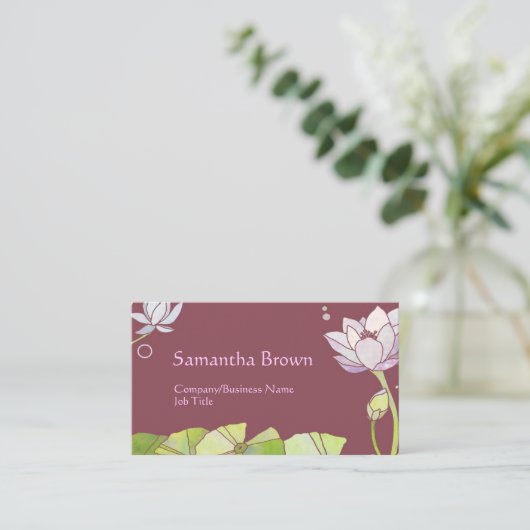 シックロータスマッサージセラピー 名刺 (スタンド正面)