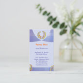 シックローレルリース パーソナライズされた 名刺 (スタンド正面)