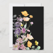 シックワイルドフラワースクリプトブライダルブランチ招待状 招待状 (裏面)