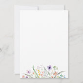 シックワイルドフラワーズブライダルシャワー 招待状 (裏面)