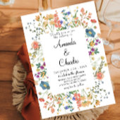 シックワイルドフラワー庭園の結婚式招待状 招待状