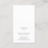 シックヴィンテージアイボリーホワイトマーブル 名刺 (裏面)