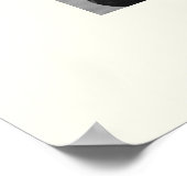 シックヴィンテージアイボリー結婚写真の歓迎サイン ポスター (角)