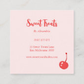 シックヴィンテージハートケーキベーカリーシェフ スクエア名刺 (裏面)