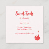 シックヴィンテージハートケーキベーカリーシェフ スクエア名刺 (裏面)