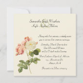 シックヴィンテージバラ結婚式招待状 招待状 (正面)