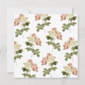 シックヴィンテージバラ結婚式招待状 招待状 (裏面)