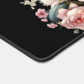 シックヴィンテージパーソナライズされたバラ&アイリス デスクマット (コーナー)