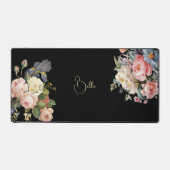 シックヴィンテージパーソナライズされたバラ&アイリス デスクマット (正面)