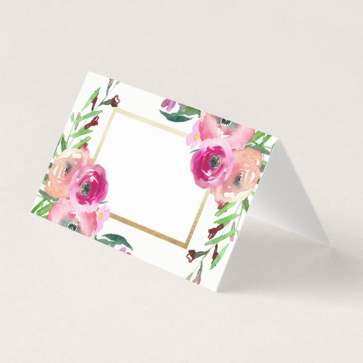 シックヴィンテージピンクフローラ金ゴールド白結婚色 (正面)