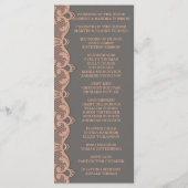 シックヴィンテージピーチグレーレース結婚式 プログラム (裏面)