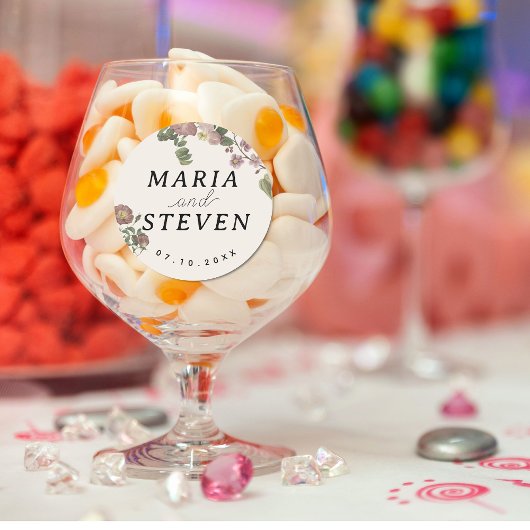 シックヴィンテージフローラ結婚ボホーズ ラウンドシール