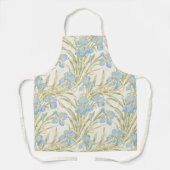 シックヴィンテージブルーアイリス エプロン (正面)