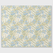 シックヴィンテージブルーアイリス ラッピングペーパー (フラット)