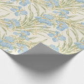 シックヴィンテージブルーアイリス ラッピングペーパー (角)