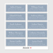 シックヴィンテージブルー結婚ズゲスト住所 シール (シート)