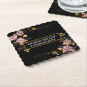 シックヴィンテージプロフェッショナル折り畳み名刺 ペーパーコースター (アングル)