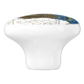 シックヴィンテージヘッジホッグ&フラワースクリプフランスのトノブ セラミックノブ (側面)